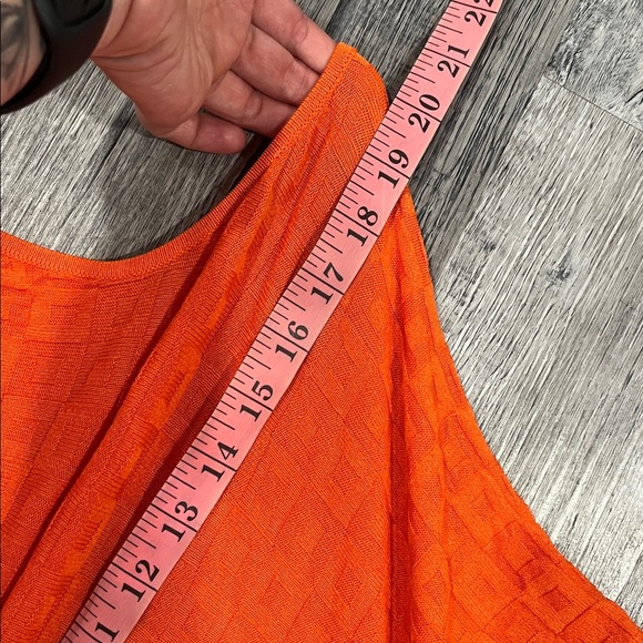 Zara new (with partial tag) Orange Textured geometric knit top - Picture 7 of 7